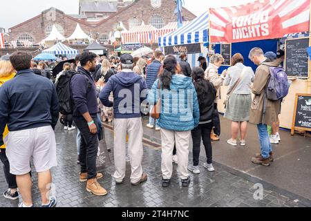 Abbergavenny Food Festival 2023, held annually on the third week of September in Wales. Captured on 16th September 2023 Stock Photo