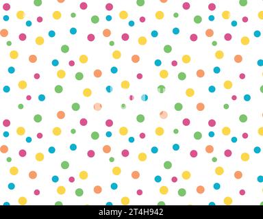 pattern colored small circles on a transparent background, seamless graphics, pattern for the holidays Stock Vector
