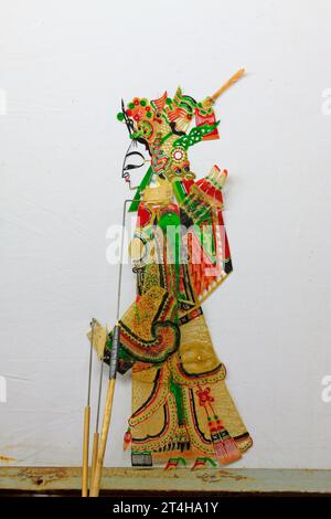 Chinese shadow play figures, closeup of photo Stock Photo