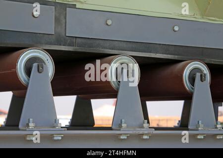 Mechanical equipment on the production line, closeup of photo Stock Photo