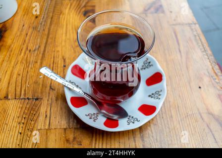 çay, traditional turkish tea. Stock Photo