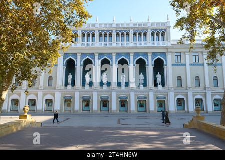 Nizami Museum of Azerbaijani Literature in Baku, Azerbaijan. Also named Nizami Ganjavi National Museum or Nizami Museum of Literature. Stock Photo
