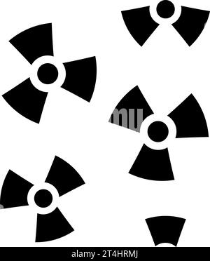 Vector seamless pattern of danger sign isolated on white background Stock Vector
