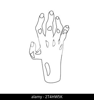 Zombie hands , line style, on a white background. Stock Vector