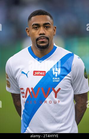 Malcom of Al-Hilal SFC during their SAFF Saudi Arabia KingÕs Cup 2023-24 R16 match between Al Hilal SFC and Al Hazem SFC at King Fahd International Stadium on October 30, 2023 in Riyadh, Saudi Arabia. Photo by Victor Fraile / Power Sport Images Stock Photo