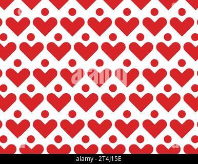 Geometric pattern on a transparent background, red hearts, floral arrangement. New Year and Christmas pattern. Product packaging pattern Stock Vector