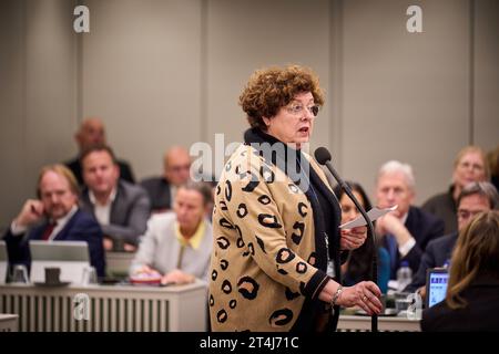 THE HAGUE - Ilona Lagas (BBB) in the Senate after the vote. Members of the Senate cast a vote on the dispersal law. The SGP faction in the Senate wanted the distribution law for a fair distribution of asylum seekers among municipalities to be declared controversial. ANP PHIL NIJHUIS netherlands out - belgium out Stock Photo