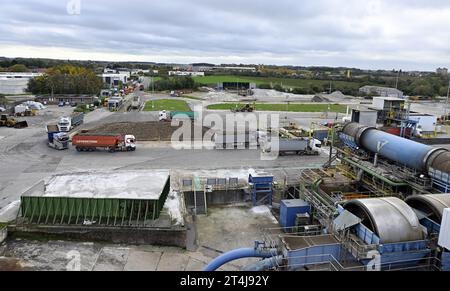 Tienen, Belgium. 31st Oct, 2023. Illustration picture shows the Tiense Suikerraffinaderij - Raffinerie Tirlemontoise, in Tienen, Tuesday 31 October 2023. BELGA PHOTO ERIC LALMAND Credit: Belga News Agency/Alamy Live News Stock Photo