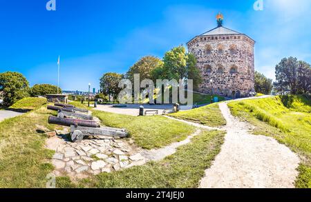 Skansen Kronan historic landmark on the hill Risasberget, in the Haga district of Gothenburg, Sweden Stock Photo