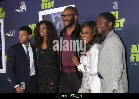 LOS ANGELES - OCT 27:  Armani Ortiz, Gelila Bekele, Tyler Perry, Oprah Winfrey, David Oyelowo at the 2023 AFI Fest - Maxine's Baby: The Tyler Perry Story at the TCL Chinese Theater IMAX on October 27, 2023 in Los Angeles, CA   (Photo by Katrina Jordan/Sipa USA) Stock Photo