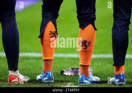 31st October, 2023. GLASGOW - Line-up during the UEFA Nations League women's match between Scotland and Netherlands at Hampden Park on October 31, 2023 in Glasgow, Scotland. ANP ROBERT PERRY Credit: ANP/Alamy Live News Stock Photo