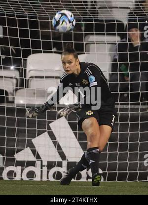Northern Ireland goalkeeper Shannon Turner during the UEFA Women's Nations League Group B1 match at Seaview Stadium, Belfast. Picture date: Tuesday October 31, 2023. Stock Photo