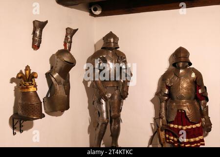 Armoury, Bran Castle, Bran, Braşov County, Transylvania, Romania, Europe Stock Photo