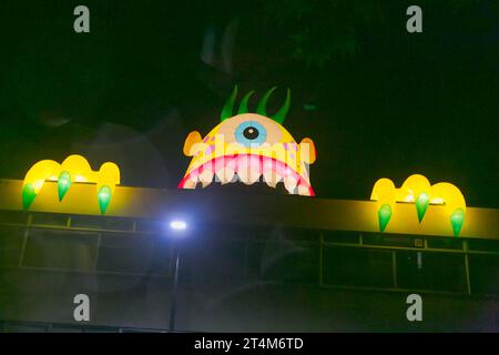 From October 23rd to 29th, eight massive inflatable monsters took over the rooftops of Lincoln during the half-term break. Stock Photo