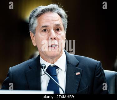Washington, United States. 31st Oct, 2023. U.S. Secretary of State Antony Blinken speaking at a hearing of the Senate Appropriations Committee at the U.S. Capitol. Credit: SOPA Images Limited/Alamy Live News Stock Photo