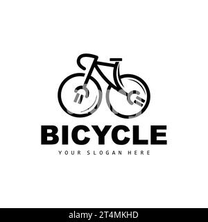 Electric Bicycle Logo, Vehicle Design, Sport Bike Vector, Bike Template Icon Illustration Stock Vector