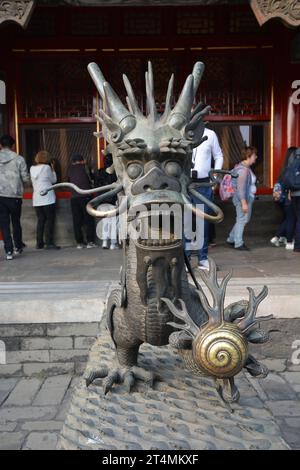 Dragon statue at the Forbidden City China Stock Photo