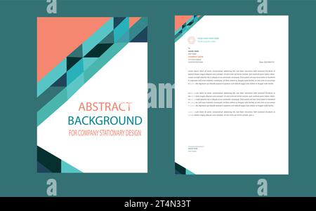 Company stationary letterhead template. Corporate company stationary design. Stock Vector