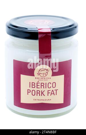 Jar of Brindisa Iberico Pork Fat Stock Photo