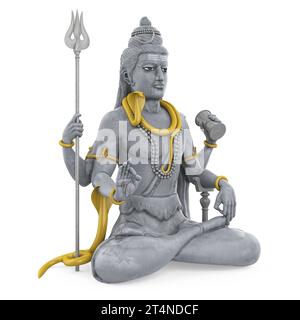 Statue of Lord Shiva Isolated Stock Photo