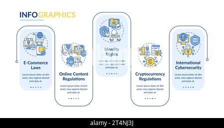 Colorful cyber law layout with line icons Stock Vector