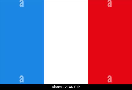 Blue, white, red flag, in the colors of France Stock Photo