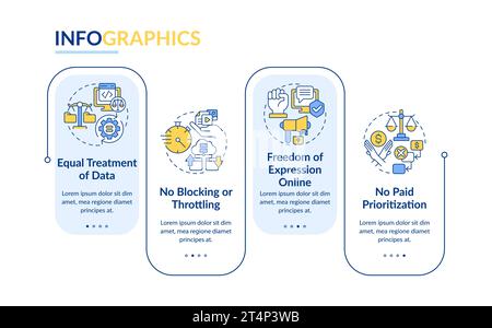 Multicolor cyber law layout with linear icons Stock Vector