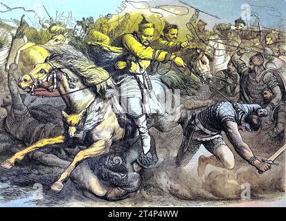 The Huns in battle with the Alans or Alani, were an Iranian nomadic ...