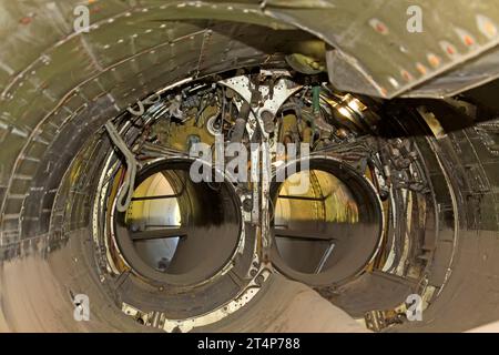 fighter internal structure, closeup of photo Stock Photo