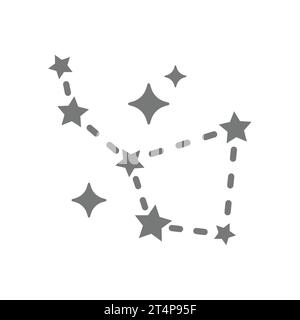 Constellation with stars vector icon. Astrology and space symbol. Stock Vector
