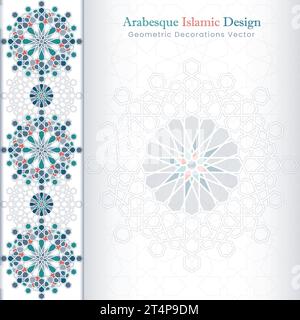 Arabic ornamental seamless patterns collection. Set of arabesque tiled vector backgrounds. Color abstract ornaments. Stock Vector