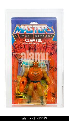 1984 Mattel Masters of The Universe Series 3 Clawful Carded Action Figure AFA 60-Y Stock Photo
