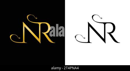 NR logo, NR monogram, initials NR logo, letter NR logo, Elegant, icon, vector Stock Vector