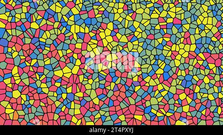 Create stunning backgrounds and textures with this abstract vector pattern. Irregular shapes based on trencadis, perfect for adding a unique touch. Stock Vector