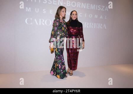 Isabel Preysler and Tamara Falco attend the photocall for inauguration of Maestras in exhibition in Museo Nacional Thyssen-Bornemisza Madrid, November Stock Photo