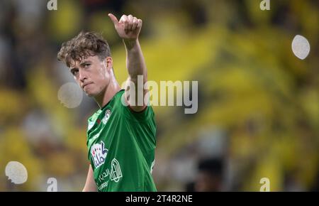 #4 Jack Hendry of Al Ettifaq FC during their Round 16 of the SAFF Saudi Arabia King's Cup 2023-24 match between Al Nassr FC and Al Ettifaq FC at Al Awwal Park Stadium on October 31, 2023 in Riyadh, Saudi Arabia. Photo by Victor Fraile / Power Sport Images Stock Photo