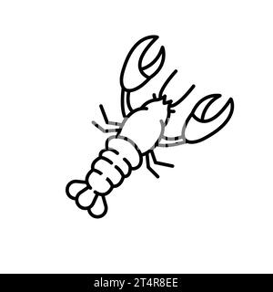 Lobster vector icon, seafood symbol. Modern, simple flat vector illustration for web site or mobile app Stock Vector