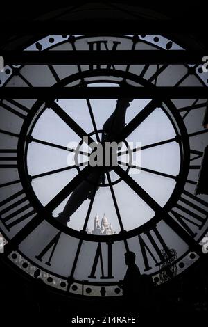 Orsay Museum with the Basilica of the Sacred Heart in the background, Paris, France, Europe Stock Photo