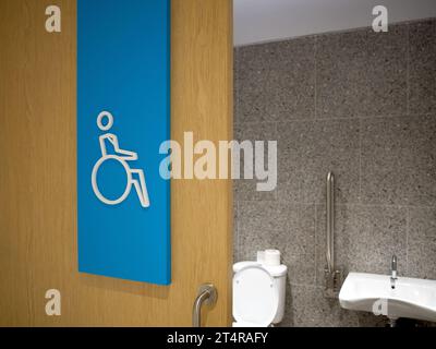 Washroom for persons with disable person Stock Photo