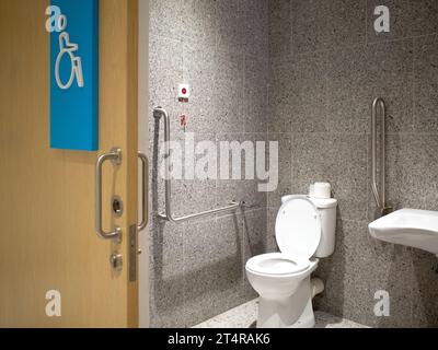 Washroom for persons with disable person Stock Photo