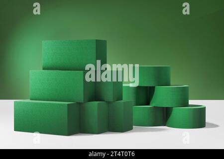 Stacks of green floral sponges or floral foam - 3d rendering Stock Photo