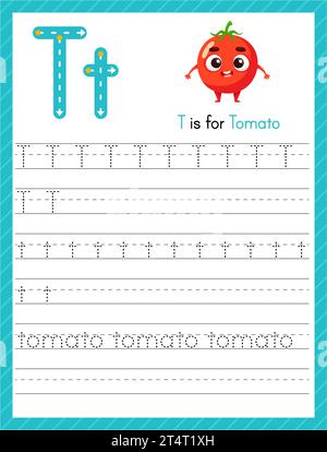 Flashcard letter T is for tomato Stock Vector Image & Art - Alamy