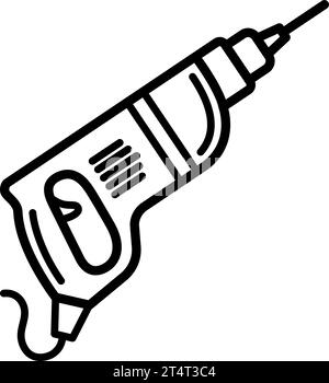 Linear icon of electric drill for web design Stock Vector