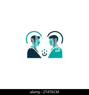 Face recognition icon. Flat color design. Vector illustration. EPS 10. Stock Vector