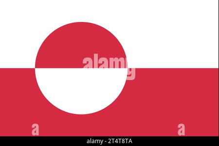Flag of Greenland. Vector illustration. Stock Vector