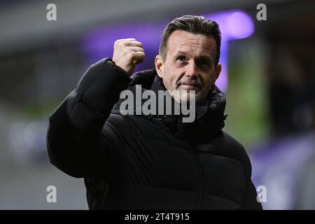 BRUGGE, BELGIUM - NOVEMBER 7: Club Brugge fans during the Jupiler