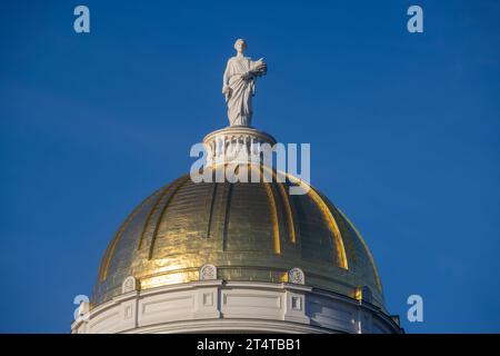 The Vermont State House, located in Montpelier, is the state capitol of the U.S. state of Vermont. Stock Photo