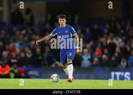 1st November 2023; Stamford Bridge, Chelsea, London, England: Carabao Cup Football, Chelsea versus Blackburn Rovers; Enzo Fernandez of Chelsea Stock Photo