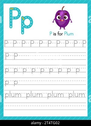 letter p with plum cartoon illustration Stock Vector Image & Art - Alamy