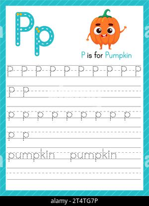 Flashcard letter p is for pumpkin Stock Vector Image & Art - Alamy
